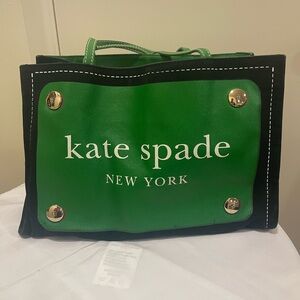 Euc Kate Spade Green and Black Tote